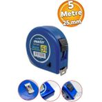 Bükülebilir Metal Şerit Ölçüm 5 M x 25 Mm, Mavi, Plastik Kasa - Seçenek 1