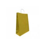 Büküm Saplı Kraft Kağıt Karton Hediyelik Çanta Poşet Torba - Altın - 25X31 Cm. - 25 Adetlik Paket