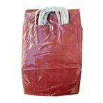 Büküm Saplı Kraft Kağıt Karton Hediyelik Çanta Poşet Torba - Bordo - 25X31 Cm. - 25 Adetlik Paket