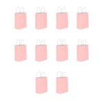 Büküm Saplı Kraft Kağıt Karton Hediyelik Çanta Poşet Torba - Pembe - 25x31 Cm. - 10 Adetlik 1 Paket