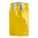 Büküm Saplı Kraft Kağıt Karton Hediyelik Çanta Poşet Torba - Sarı 2 - 25X31 Cm. - 25 Adetlik 4 Paket