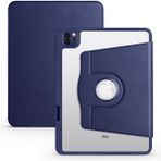 BuLand Store Apple iPad 10.2 (7.nesil) Spinguard Pro - Koruma ve Konfor Kalem Bölmeli Dönebilen Standlı Kılıf - Lacivert