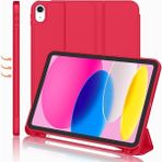 BuLand Store Apple iPad 10. Nesil 10.9 (2022) Kalemlikli Yatay Standlı Versa Smart Kılıf A2696 A2757 A2777 A3162 - Kırmızı