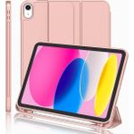 BuLand Store Apple iPad 11. Nesil (A16) 11 Inc (2025) Kalemlikli Uyku Modlu Yatay Standlı Versa Smart Kılıf - Rose Gold