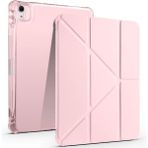 BuLand Store Apple iPad Air 11 2024 M2 Kılıf Üçlü Kapak Pratik Modern Teknolojik Kalem Bölmeli Standlı Kılıf - Rose Gold