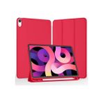 BuLand Store Apple iPad Air 11 M3 (2025) Kalemlikli Uyku Modlu Yatay Standlı Versa Smart Kılıf - Kırmızı