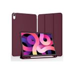 BuLand Store Apple iPad Air 4. Nesil 10.9 (2020) Kalemlikli Yatay Standlı Versa Smart Kılıf A2316 A2324 A2325 A2076 - Bordo