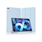 BuLand Store Apple iPad Air 5. Nesil 10.9 (2022) Kalemlikli Yatay Standlı Versa Smart Kılıf A2588 A2589 A2598 - Açık Mavi