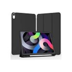 BuLand Store Apple iPad Air 5. Nesil 10.9 (2022) Kalemlikli Yatay Standlı Versa Smart Kılıf A2588 A2589 A2599 - Siyah