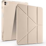 BuLand Store Apple iPad Pro 11 (5.nesil) 2024 Kılıf Üçlü Kapak Pratik Modern Teknolojik Kalem Bölmeli Standlı Kılıf - Gold
