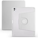 BuLand Store Apple iPad Pro 12.9 2021 (5.nesil) Spinguard Pro - Koruma ve Konfor Kalem Bölmeli Dönebilen Standlı Kılıf - Gri