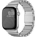 BuLand Store Apple Watch 42MM Siltal 151 Metal Silikon Kordon - Gümüş - Gri