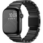 BuLand Store Apple Watch 44MM Siltal 151 Metal Silikon Kordon - Siyah
