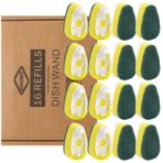Bulaşık Değnek Yedekler 16Pack, Dishwand Süngerleri Yedek Kafaları, Ortak Uyumlu Bulaşık Değnek Başkanları, Mutfak Temizliği İçin Dayanıklı Bulaşık Değnek Scrubber Sünger