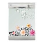 Bulaşık Makinesi Sticker Kaplama Beyaz Eşya Kaplama 3D Flowers