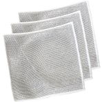 Bulaşık Ovma Ovalama Yanmış Yağ Ağır Kir Bezi Teli Telli Bez - 20x20 Cm. - 3 Adetlik Paket