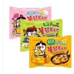Buldak Ramen 3 Flavor Combo (Carbo + Jjajang + Cheese) (Bambu Chopstick ) - 1 Adet