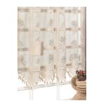 Buldan 140x200 El İşi Dantelli Naturel Perde