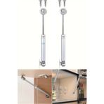 BULİTRA Su Armatürleri 2 Adet Dolap Kapak Pistonu Mutfak Dolabı Kapağı Gazlı Amortisörlü Piston 100n / 25cm - Gri Renk