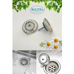 Bulitra Su Armatürleri Çöpmak Lavabo Süzgeci Lavabo Gider Süzgeci Mutfak Lavabo Evye Süzgeci Metal Çay Süzgeci
