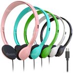 Bulktech USB Tip-C Konnektörlü Kablolu Kulak Üstü Kulaklıklar, Toplu Toptan Satış, 5 Paket, Çeşitli Renkler