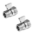 Bull Tiger Prestige Duş başlığı kapatma vanası, 2 adet köşe vanası, su durdurucu, duş vanası, duş vanası, duş vanası, duş başlığı kapatma vanası, duş başlığı, duş başlığı Shut-Off valfi, duş başlıkları, el duşları için
