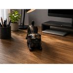 Bulldog Biblo Dekoratif Reçine Siyah Köpek Figürü – Modern Masaüstü Dekoru – Ofis, Kitaplık ve Ev Dekorasyonu – 7.5x10x5 cm