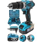 Bulldozer Pro Darktron Darbeli Çift Akülü Şarjlı Vidalama ve Şarjlı Testere ve Taşlama Makinesi