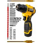 Bulldozer XR12V Çift Akülü Matkap Kömürsüz Motor Vidalama Makinesi