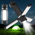 Bullishman Katlanabilir Kamp Işıkları Şarj Edilebilir, 3000mAh PowerBank, 1500 LM Taşınabilir El Feneri, Kamp için 5 Modlu LED Çadır Işıkları, Yürüyüş için Temel Su Geçirmez Kamp Işığı, Kamp Temelleri