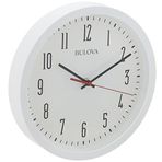 Bulova Cubicle Duvar Saati, 26 cm, Beyaz