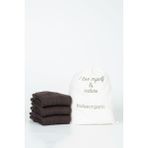Buluş Organic 3'lü Kahve %100 Pamuk Organik Lastiksiz Soket Çorap (Ekstra Ter Emici) - 43 - 44
