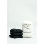 Buluş Organic 3'lü Siyah %100 Pamuk Organik Lastiksiz Soket Çorap Ekstra Ter Emici Özellikli - 41 - 42