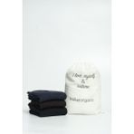 Buluş Organic 3'lü Siyah, Lacivert, Kahve Pamuk Penye Çorap (Ekstra Ter Emici) - 39 - 40 - Siyah - Kahverengi - Lacivert