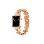 Bulut Aksesuar Watch Ultra 49Mm Kordon Uyumlu Krd-80 Metal Strap Kayış Blt Rose Gold