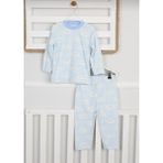 Bulut Baskılı Unisex Bebek Pijamatakımı - Mavi - 9 - 12 Ay