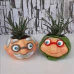Bulut Dede-Nine Saksı Set Ikili Yeşil