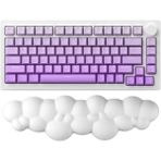 Bulut Şekilli Klavye Bilek Desteği Ergonomik & Konforlu Memory Foam Kaymaz Taban Bilek Yastığı