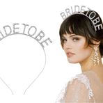 BulutRetail Gümüş Kaplama Kristal Taşlı Bride To Be Gelin Tacı