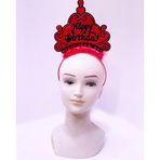 BulutRetail Happy Birthday Neon Kırmızı Doğum Günü Tacı