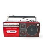 BulutRetail Kırmızı Kaset Çalar - Bluetooth USB TF AUX FM Özellikli