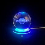 BulutRetail USB'li Satürn Tasarımlı Dönen Cam Küre