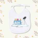 Büma Reklam Its A Boy Baskılı Mama Önlüğü - 0 - 1,5 Yaş - Beyaz
