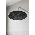 BUMAK Premium Mat Siyah Yağmurlama Özellikli Slim Su Tasarruflu Lüks Yuvarlak Tepe Banyo Duş Başlığı
