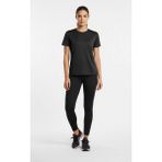 Bumerangspor Kadın Fitness Pilates Koşu Antrenman Yağmurdesen Polyester Kumaş Tişört - XS - Siyah