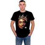 BUMETA 2pac Tupac Rap Rapstar Gangsta Tişört T-Shirt - L - Siyah