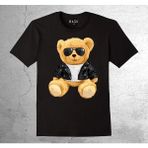 BUMETA Ayı Ted Bear Teddy Panda Cool Tişört Çocuk T-Shirt - 7 - 8 Yaş - Siyah