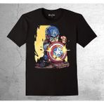 BUMETA Captain America Kaptan Amerika Süper Kahraman Çocuk T-Shirt - 5 - 6 Yaş - Siyah
