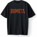 Bumeta Halloween Bumeta Logo Oversize Unisex Tişört T-Shirt - Siyah