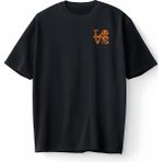 Bumeta Halloween Love Cadılar Bayramı Oversize Unisex Tişört T-Shirt - Siyah